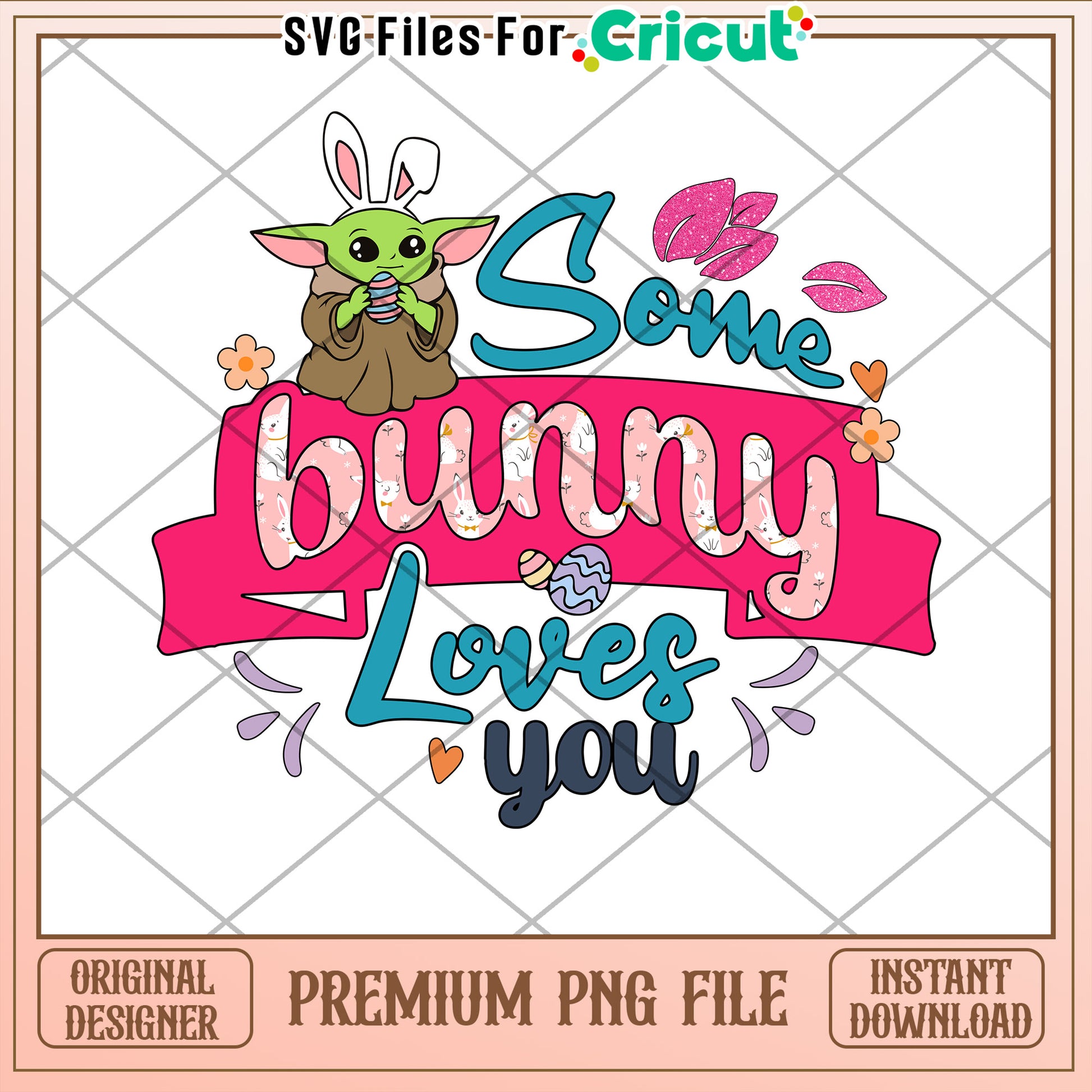 Easter Bunny Yoda PNG Cricut Design