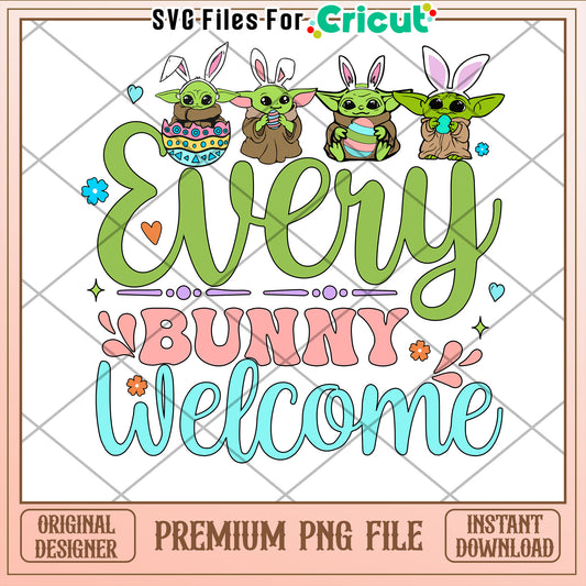 Easter Bunny Yoda PNG Cricut File