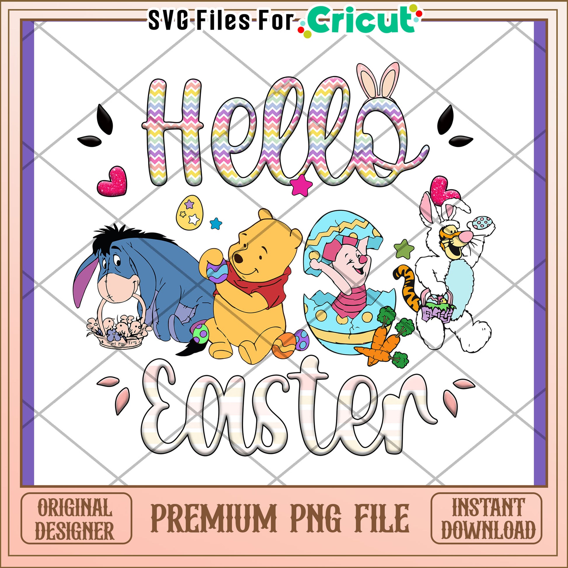 Easter Celebration PNG Design with Cute Characters
