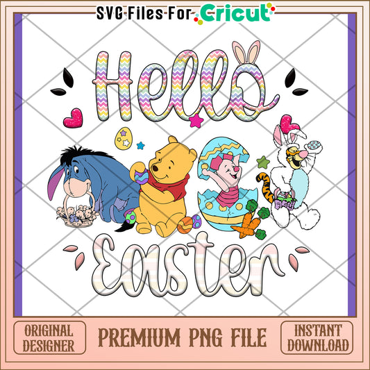 Easter Celebration PNG Design with Cute Characters