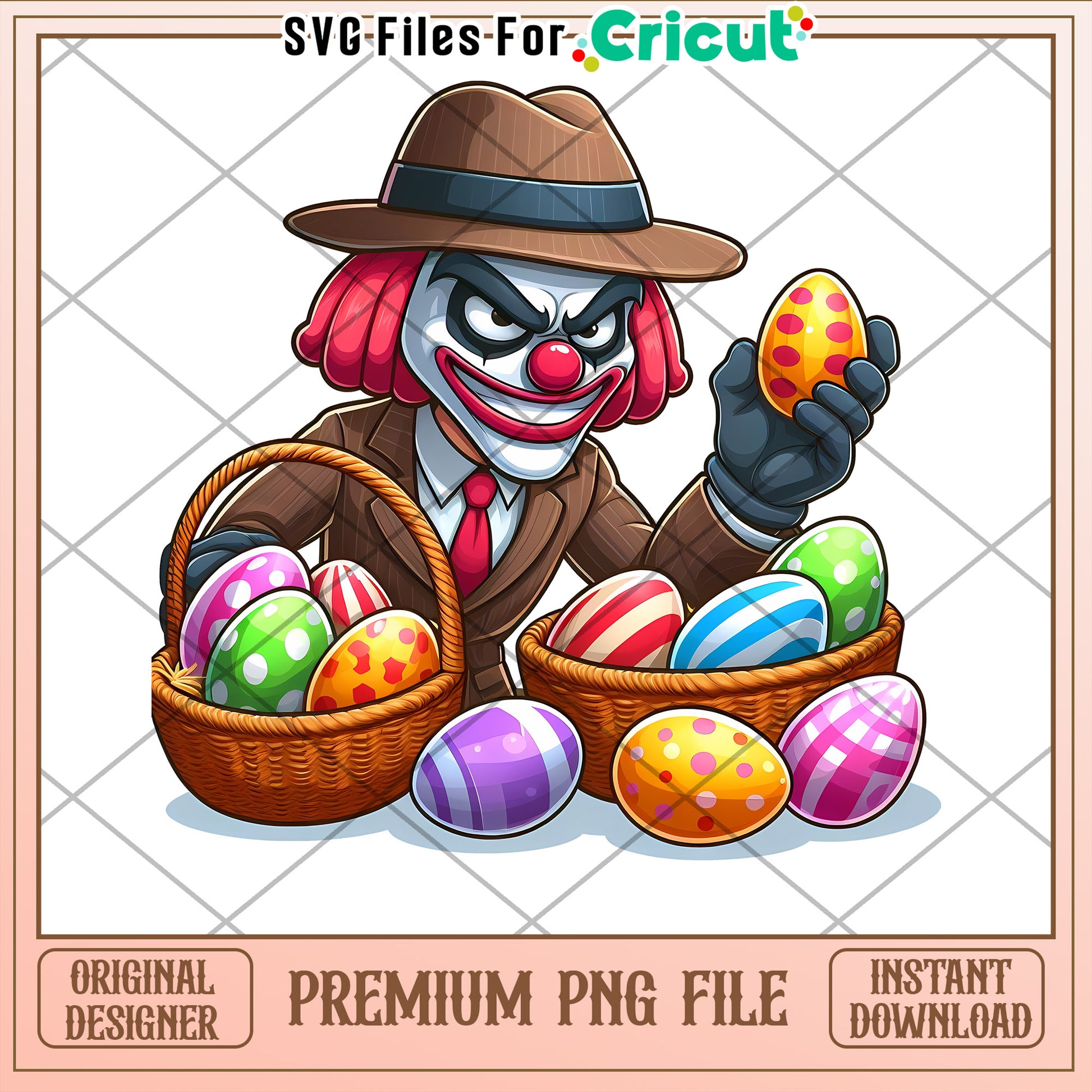 Easter Clown PNG Premium Instant Download