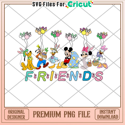 Easter Disney Friends PNG Cricut