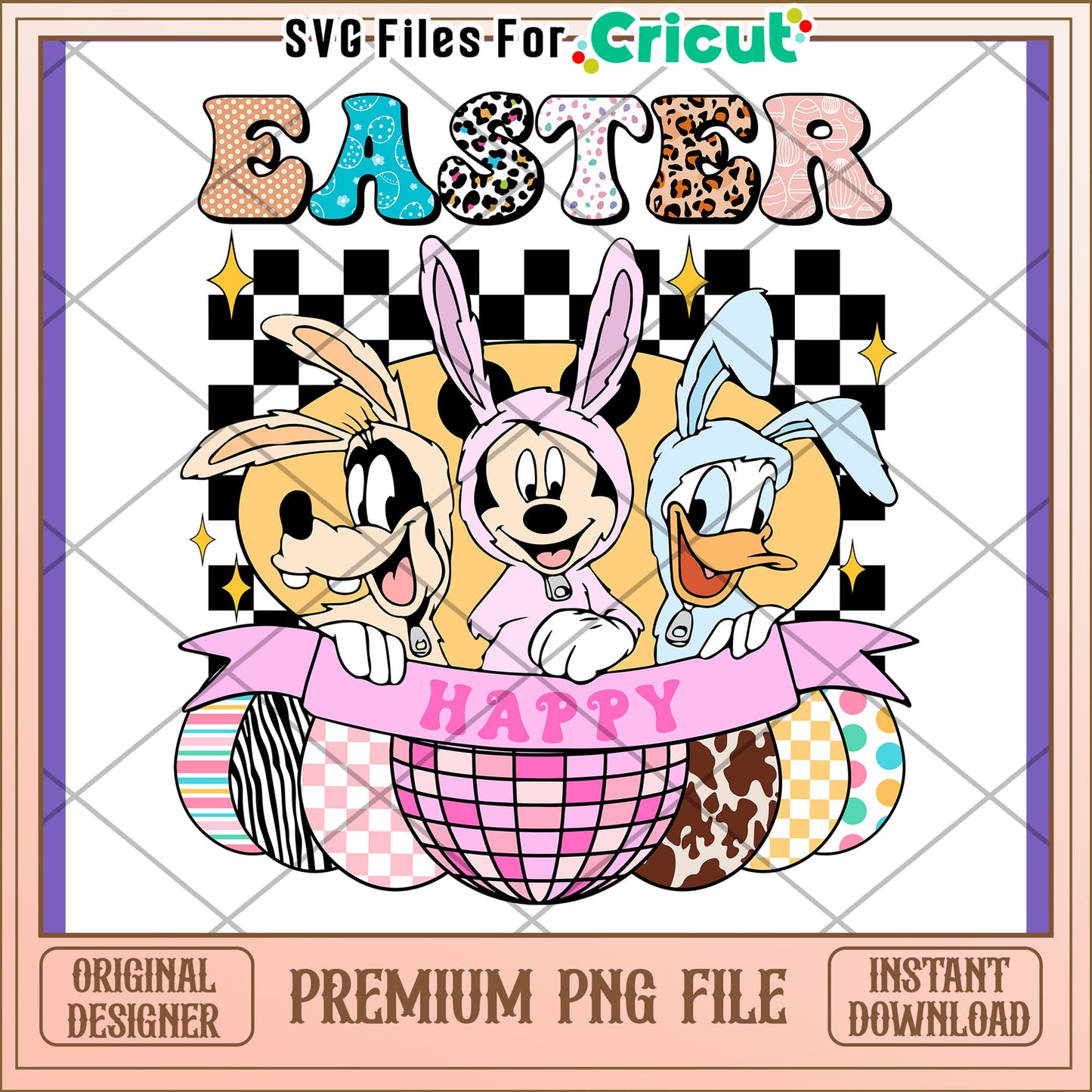Easter Disney PNG Happy Bunny Friends
