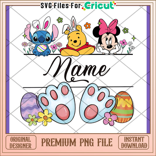 Easter Disney PNG Sublimation Design