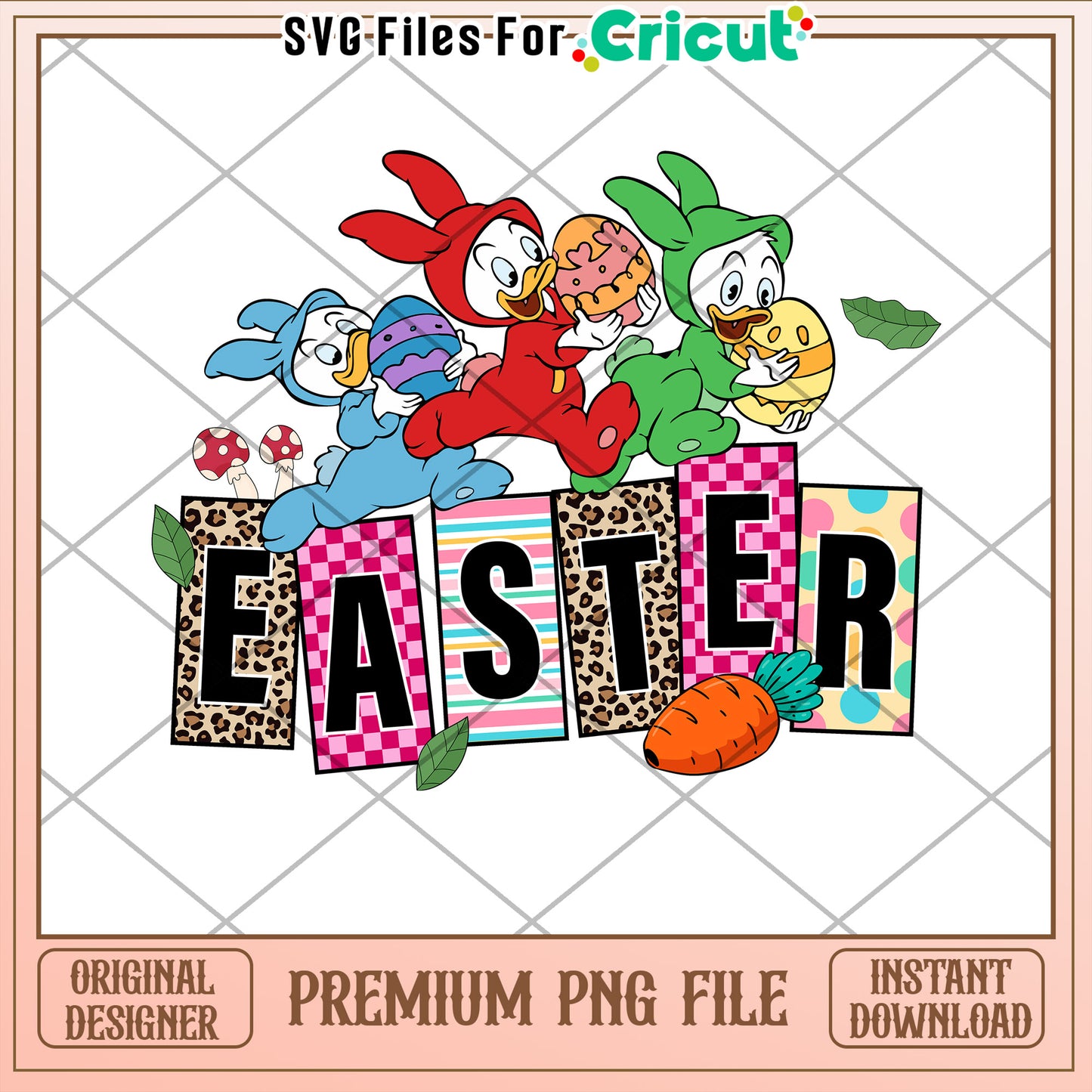 Easter Ducklings PNG Sublimation Design
