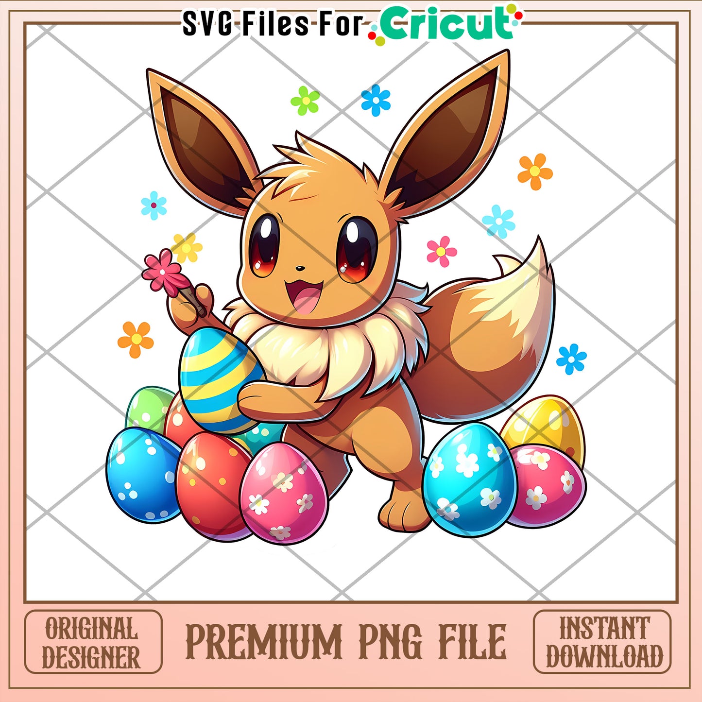 Easter Eevee PNG Cricut Design