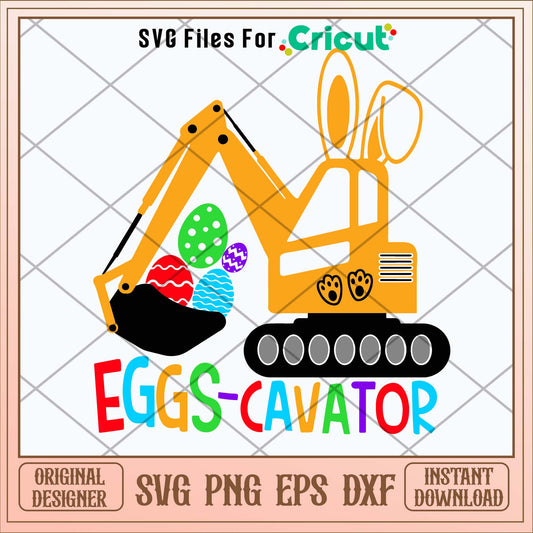 Easter Eggs Cavator Svg