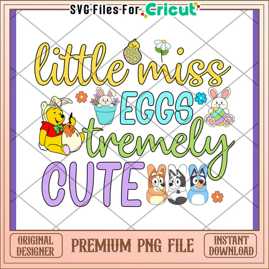 Easter Eggs PNG Design Little Miss Cute