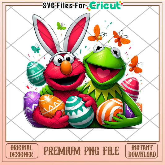 Easter Elmo Kermit PNG Cricut File