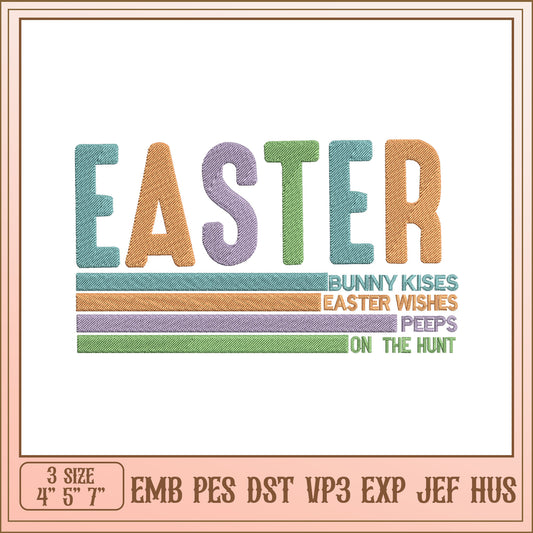 Easter Embroidery Design 3 Sizes