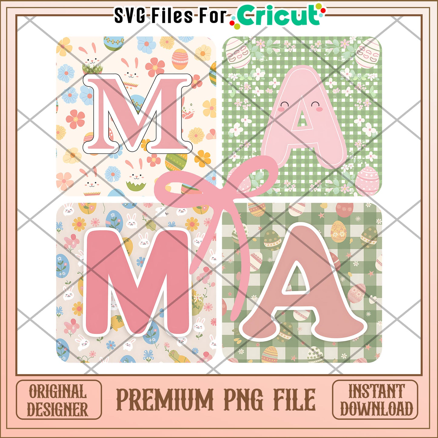 Easter Mama PNG Design Instant Download
