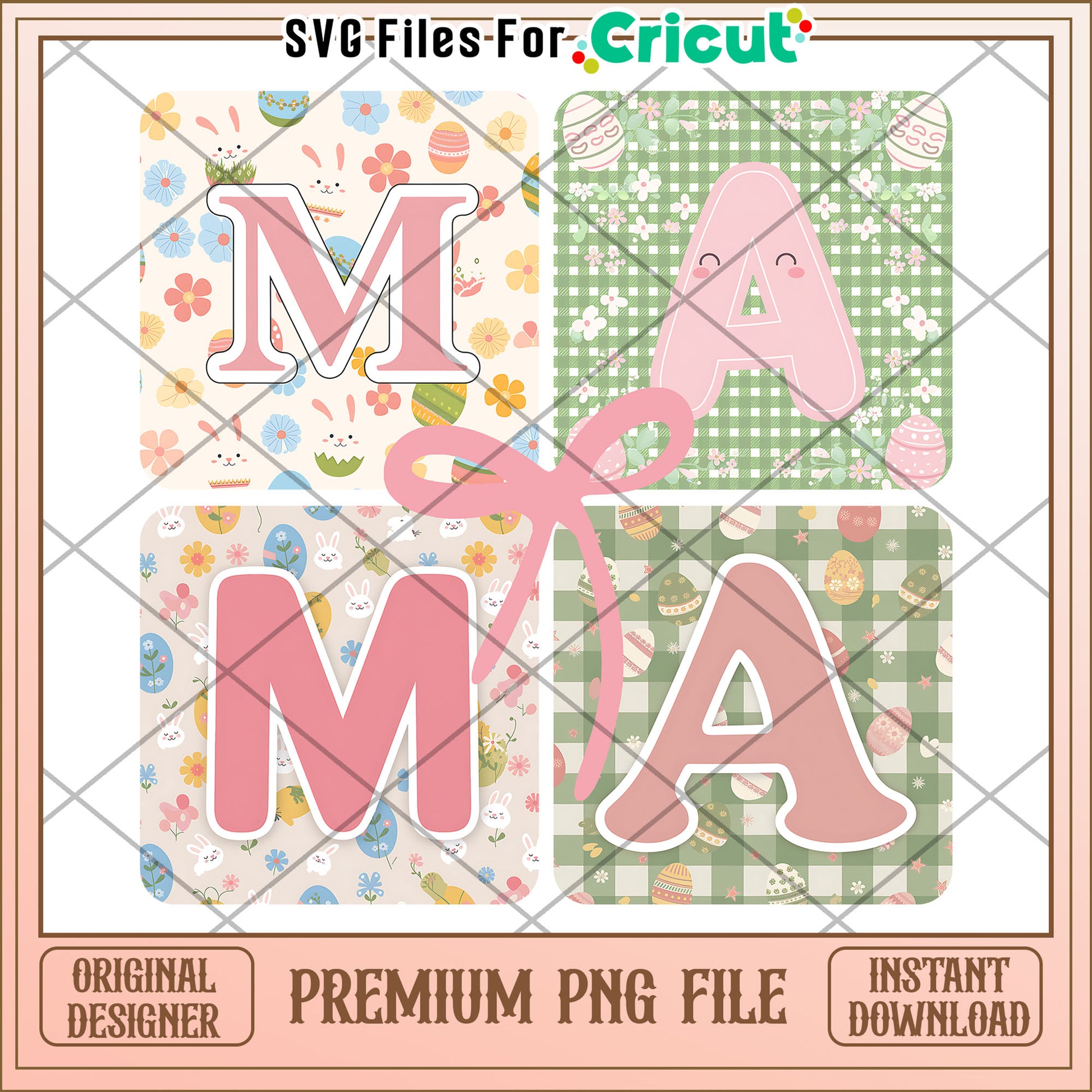 Easter Mama PNG Design Instant Download