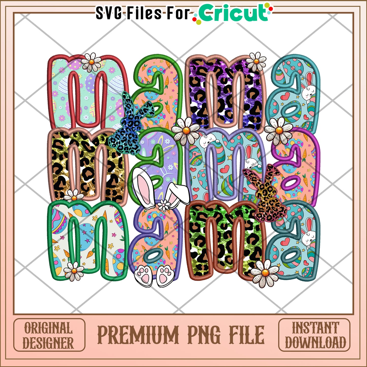 Easter Mama PNG Design Instant Download
