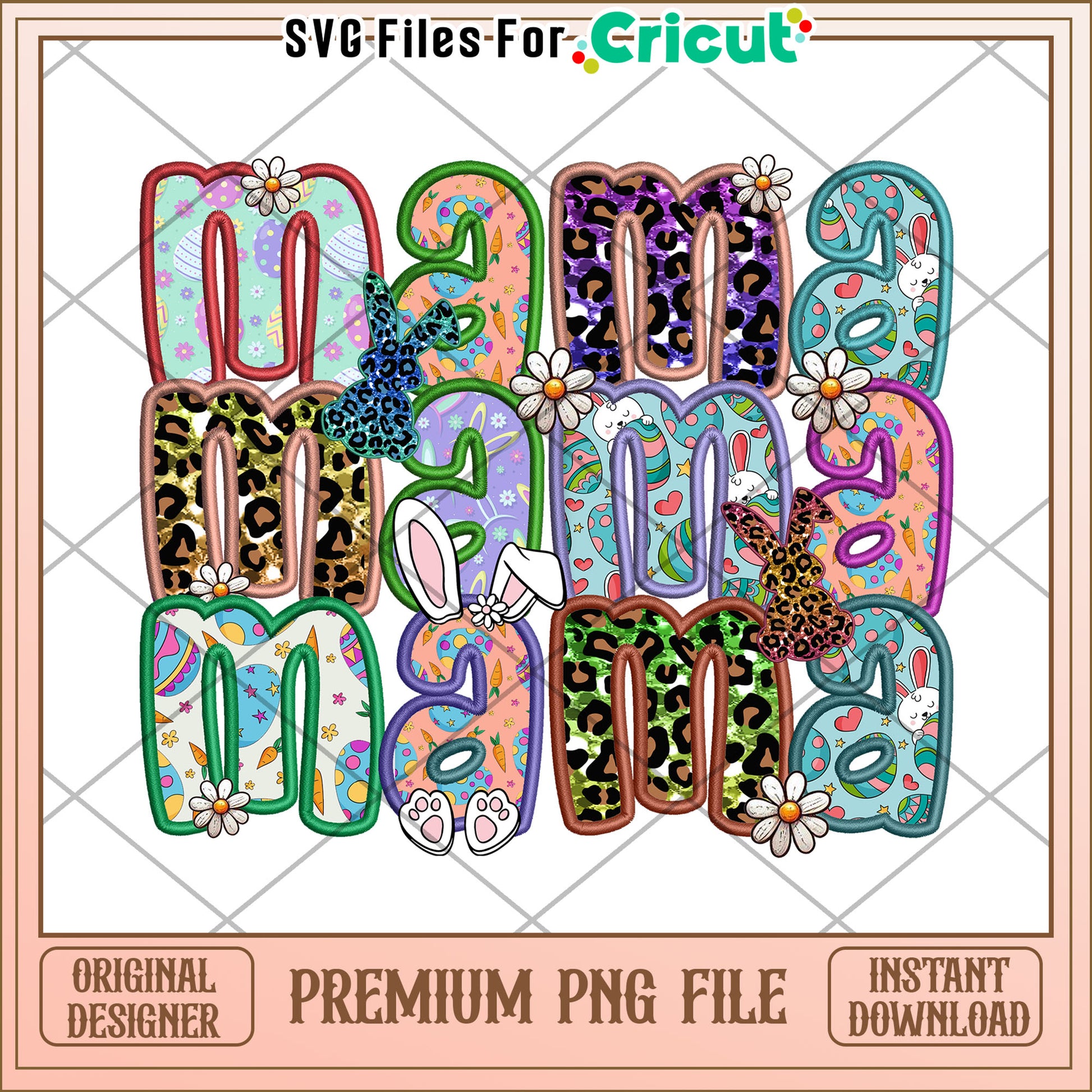 Easter Mama PNG Design Instant Download