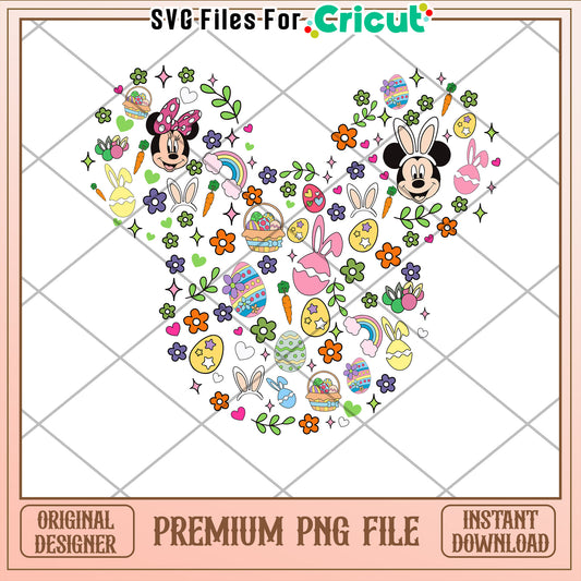 Easter Mickey Minnie PNG Cricut File