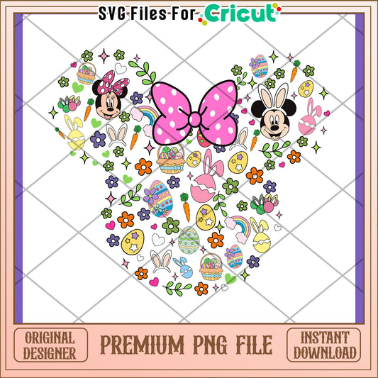 Easter Mickey Minnie PNG Sublimation Design