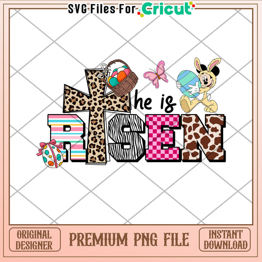 Easter Mickey PNG He is Risen Design
