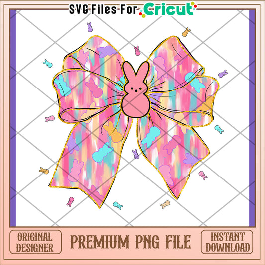 Easter Peeps Bow PNG Design