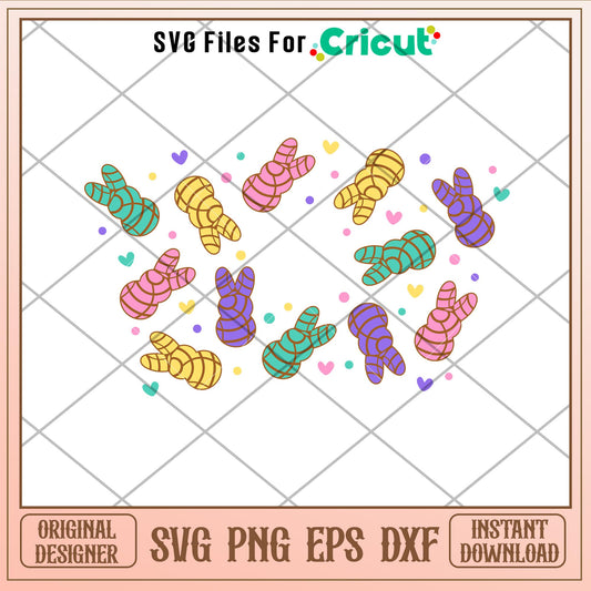 Easter Peeps Conchas Full Wrap, Easter Peeps Conchas Full Wrap Svg