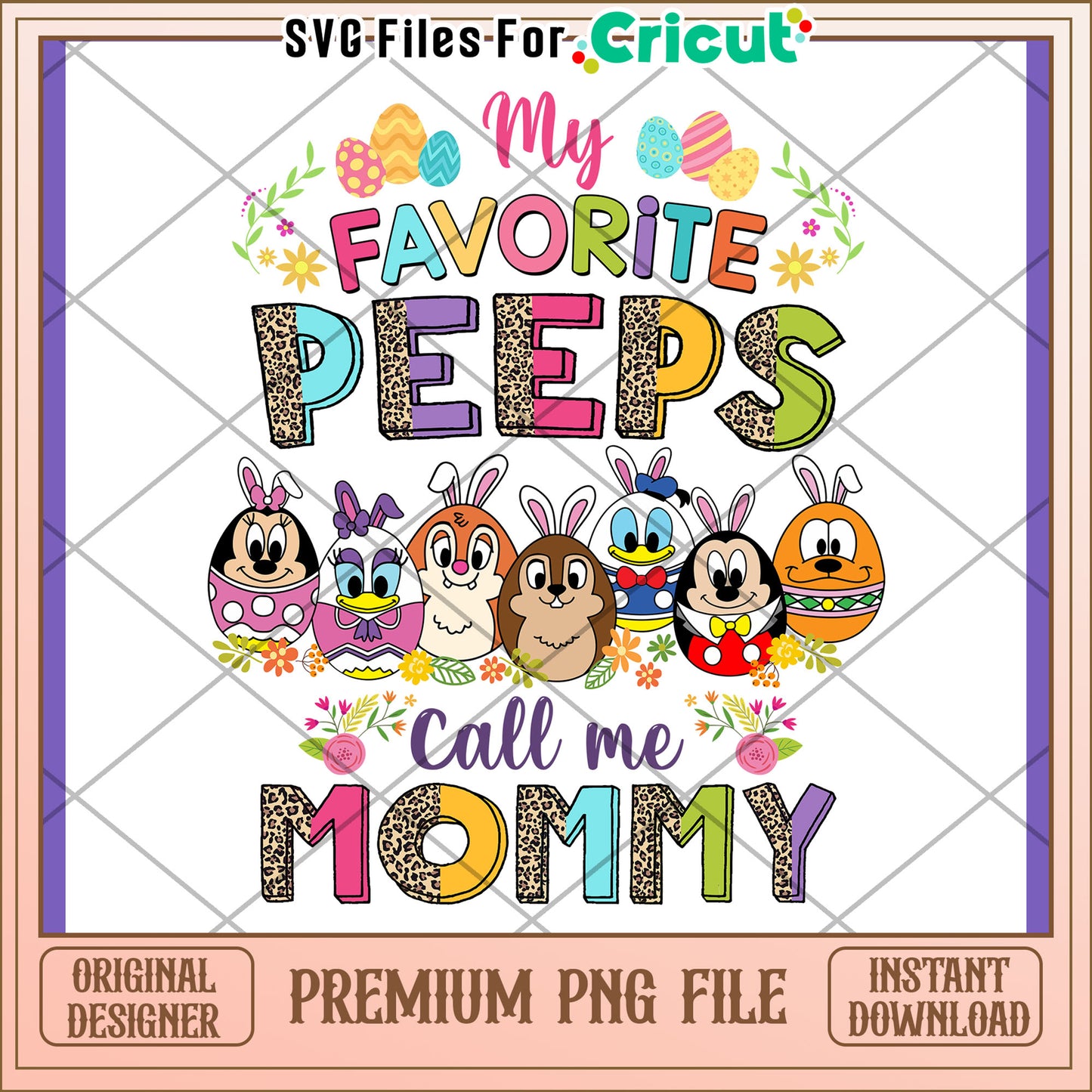 Easter Peeps Mommy PNG Design