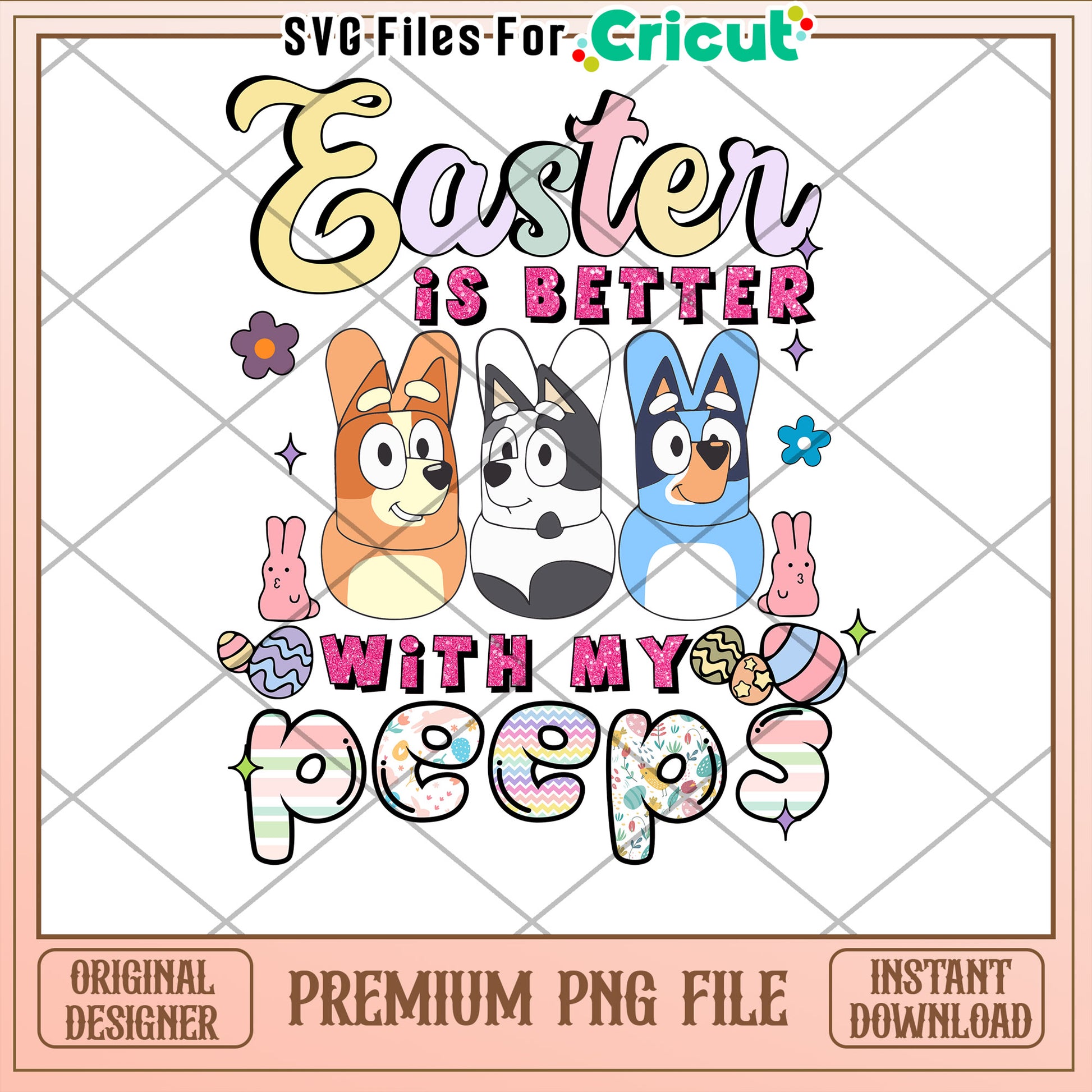 Easter Peeps PNG Sublimation Design