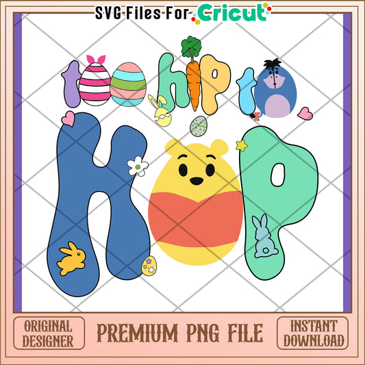Easter Pooh PNG Design Instant Download