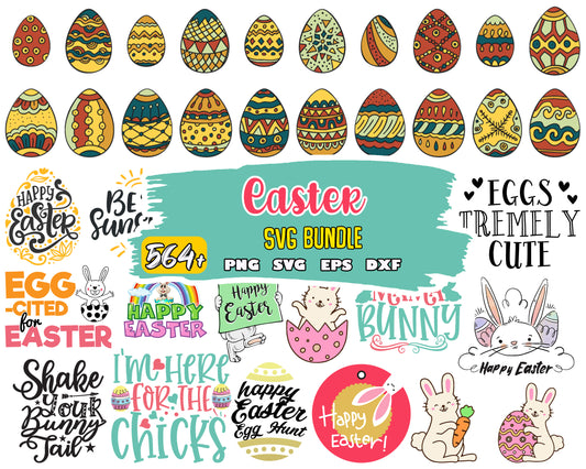 Happy easter day design bundle svg, happy and easter​ svg