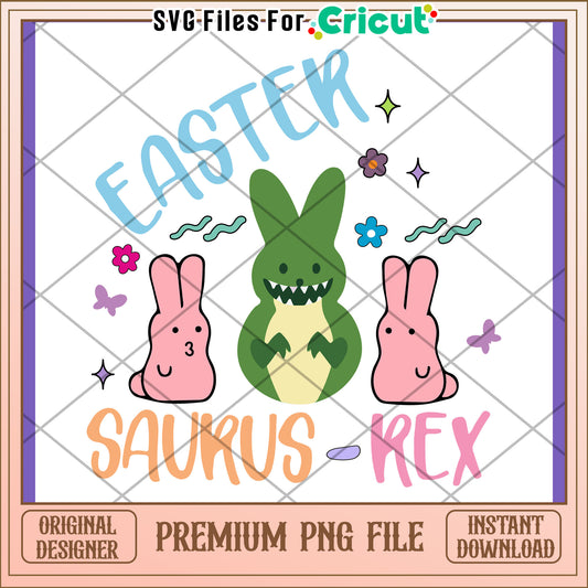 Easter Saurus Rex PNG Design