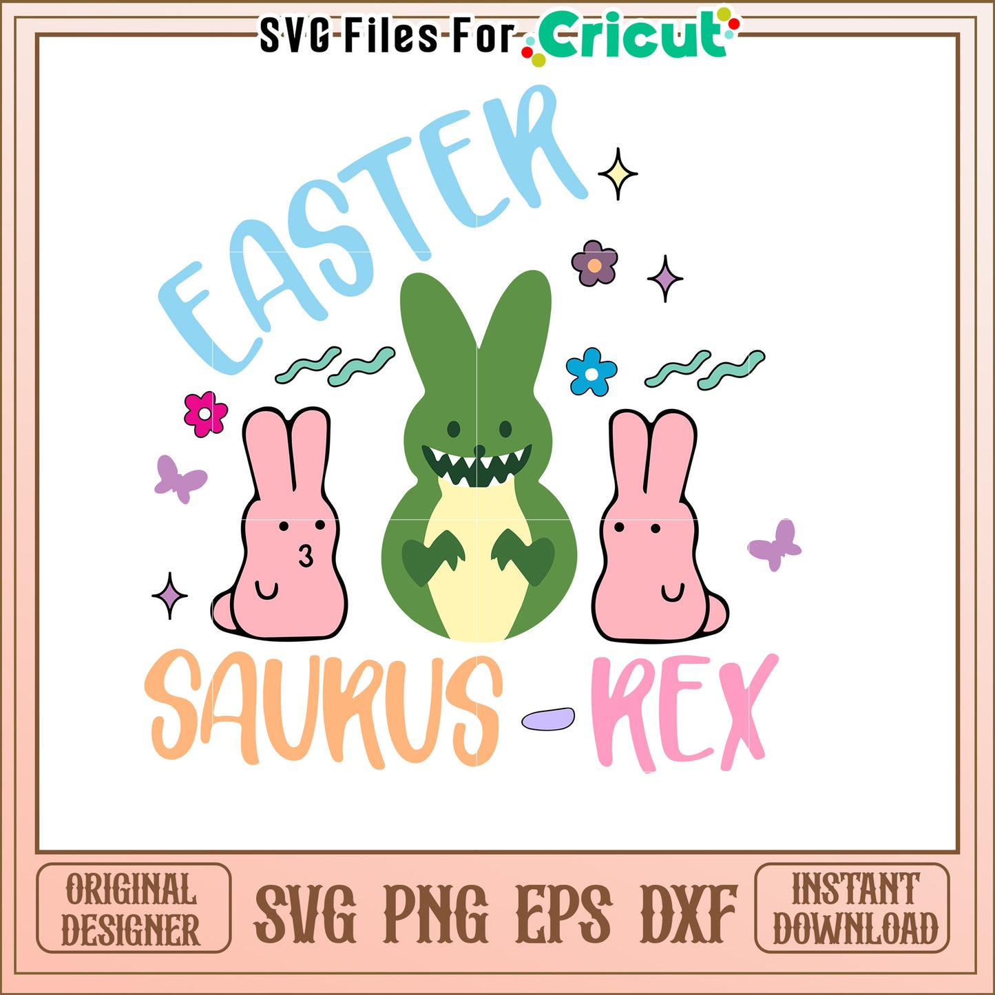 Easter Saurus Rex SVG Bunny