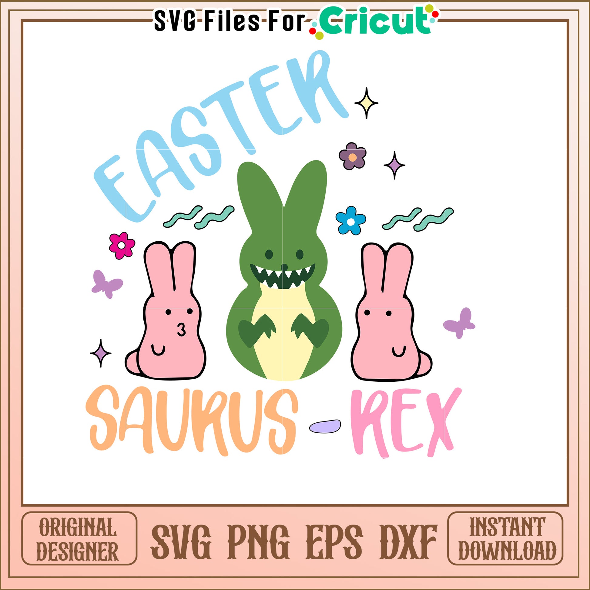 Easter Saurus Rex SVG Bunny