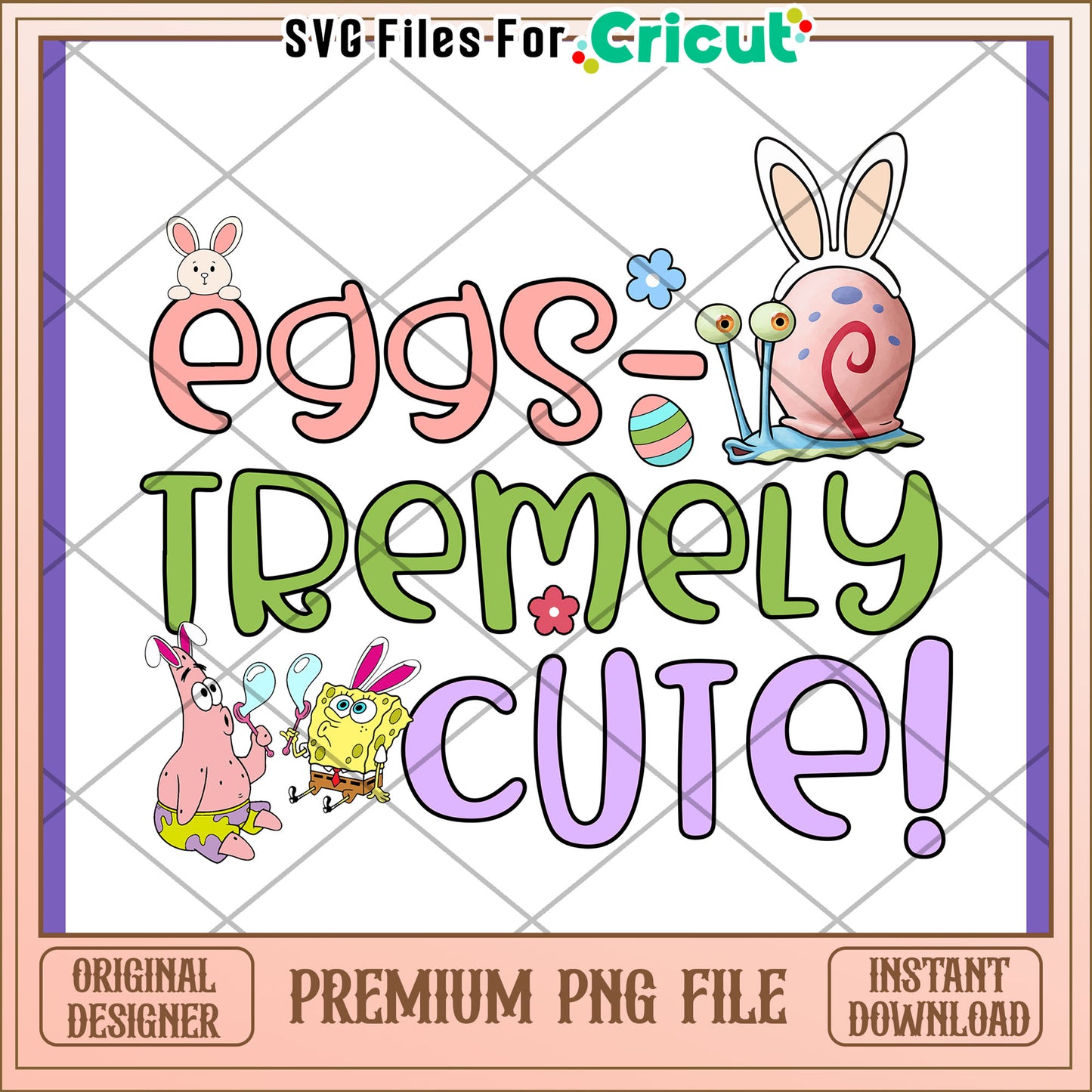 Easter SpongeBob PNG Design Eggs-tremely Cute!