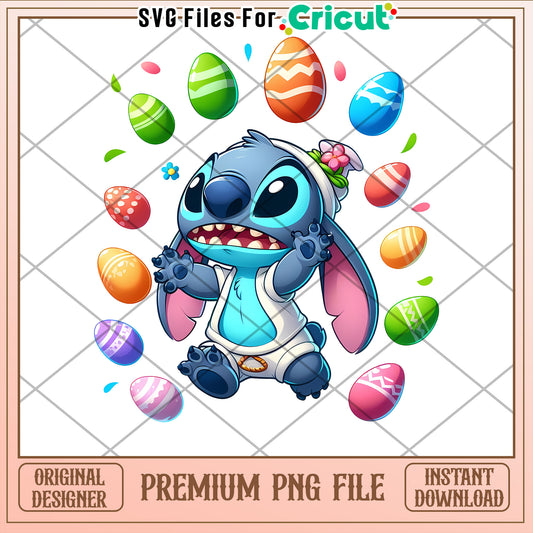 Easter Stitch Character PNG File for Cricut Projects