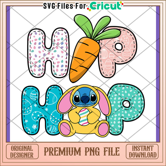 Easter Stitch Hop PNG Design