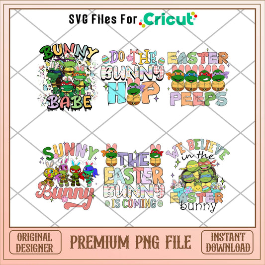 Teenage Mutant Ninja Turtles png, Easter TMNT bundle - Svgfileforcricut 