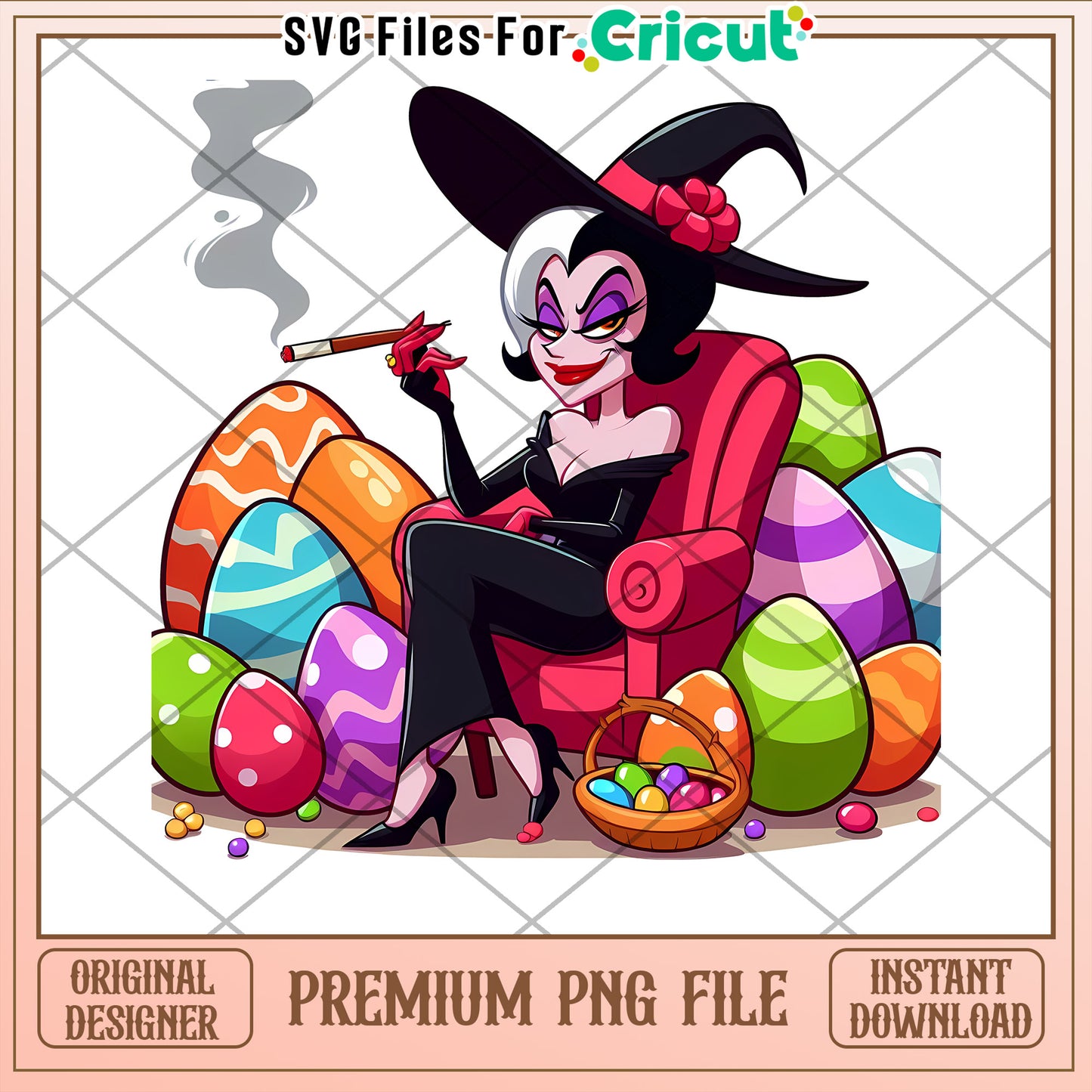 Easter Witch PNG Premium Instant Download