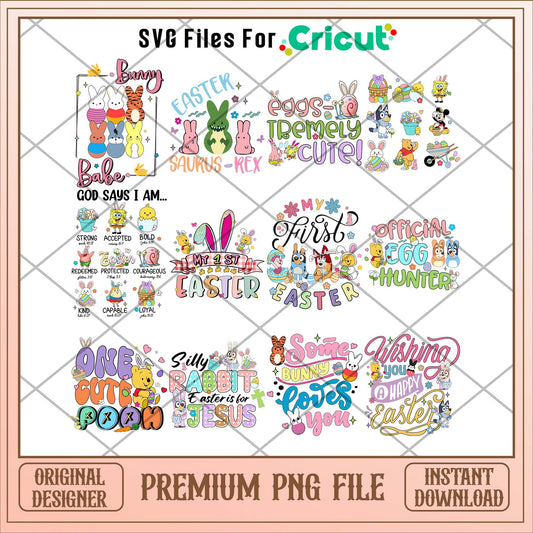 Happy Easter love png bundle, Easter day png - Svgfileforcricut