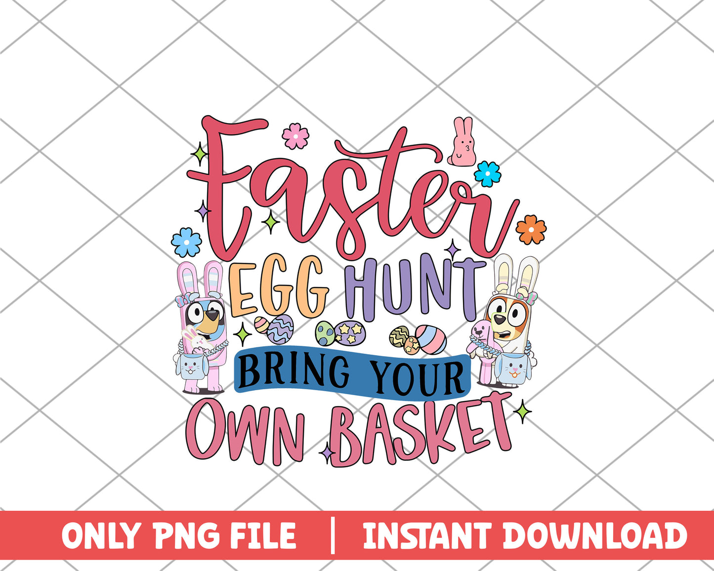 Easter egg hunt bring your own basket easter png