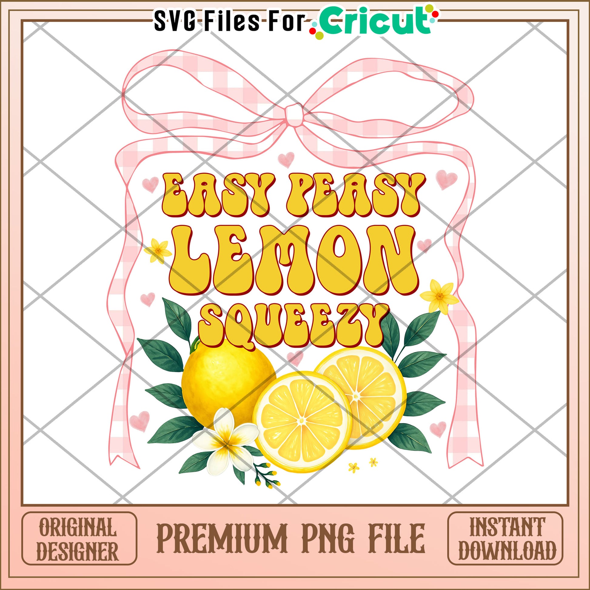 Easy peasy lemon squeezy png, funny citrus quote png, cute lemon png