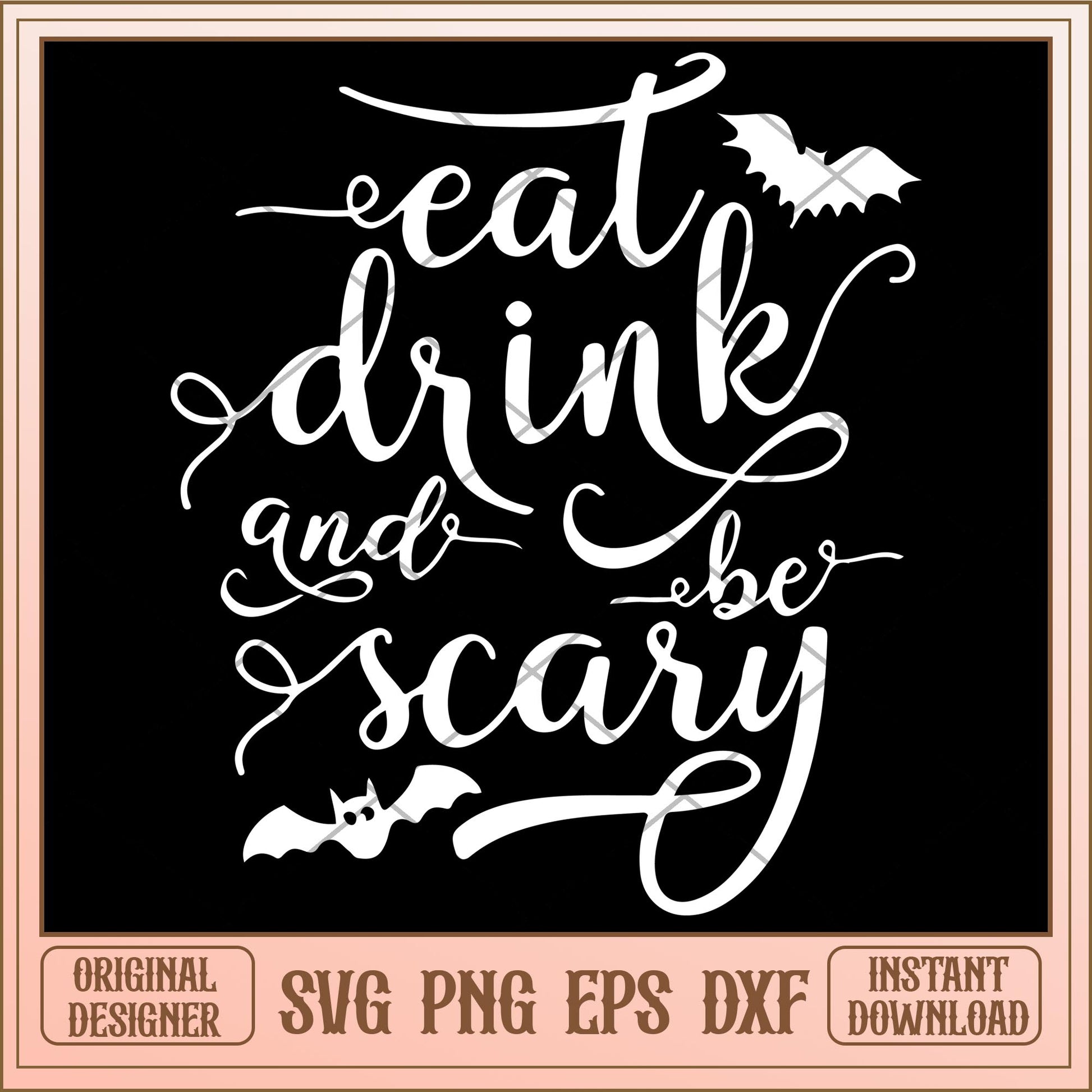 Eat drink and be scary svg, Disney characters svg, Digital Download