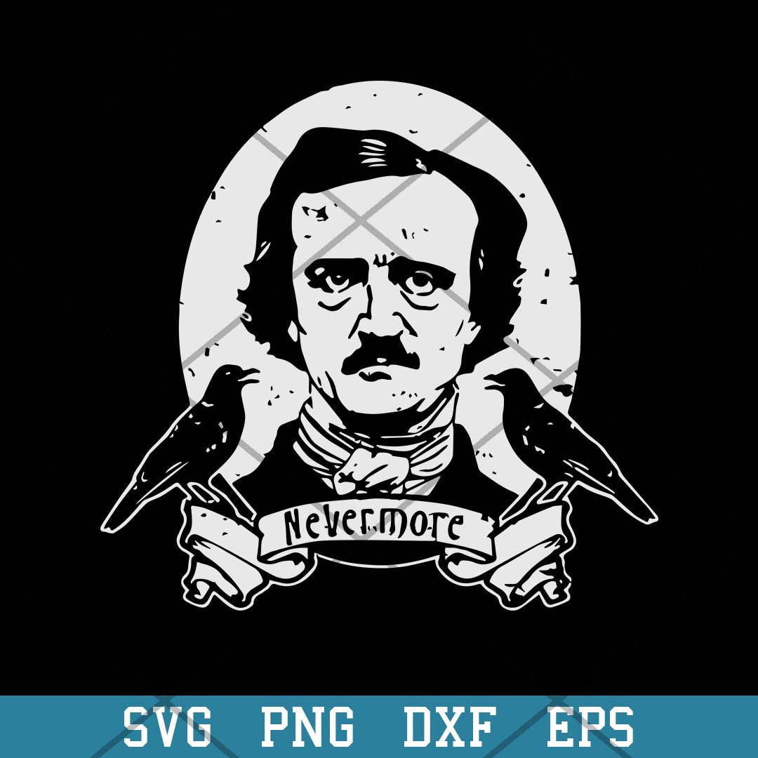 Edgar Allan Poe  Vintage Horror Movie Literature Svg, Halloween Svg-Svgfilesforcricut