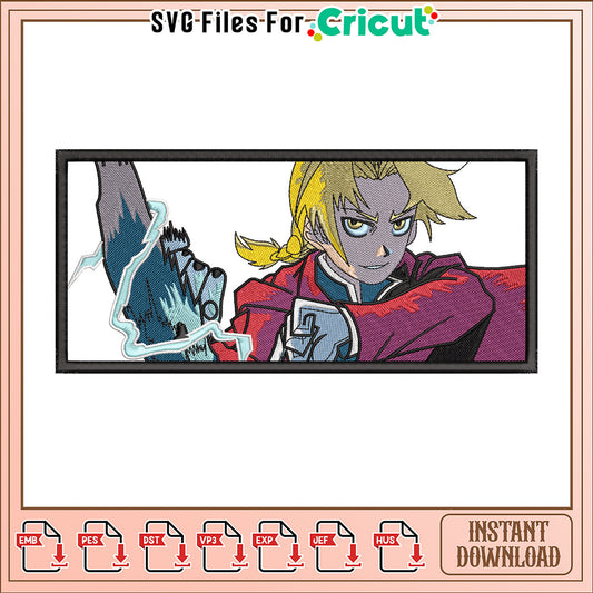 Edward Elric Embroidery Design Instant Download