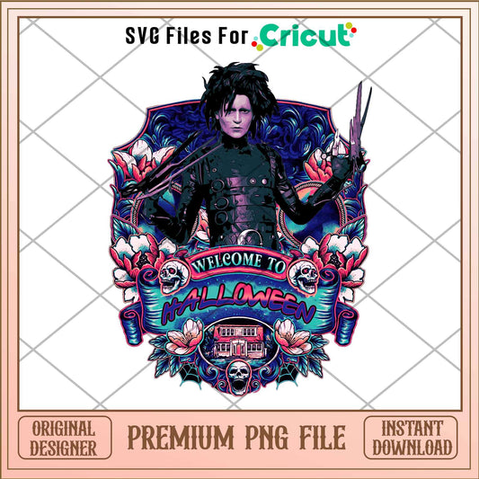 Edward Scissorhands Halloween png, Horror characters png, Digital Download