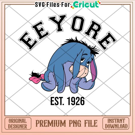 Eeyore PNG Cricut Design Instant Download