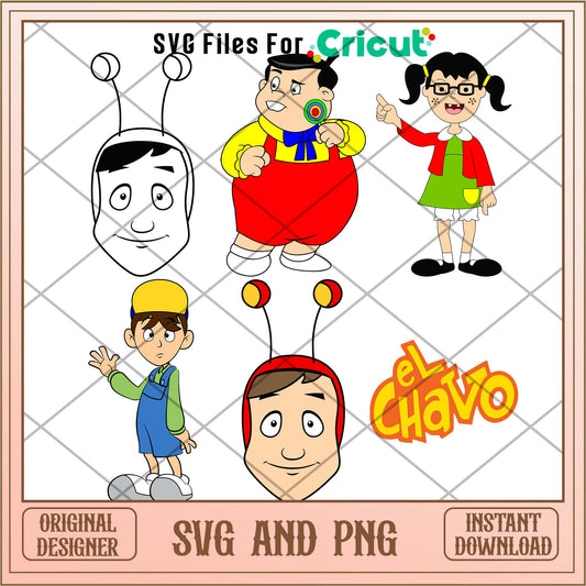 El chavo cartoon friends svg bundle