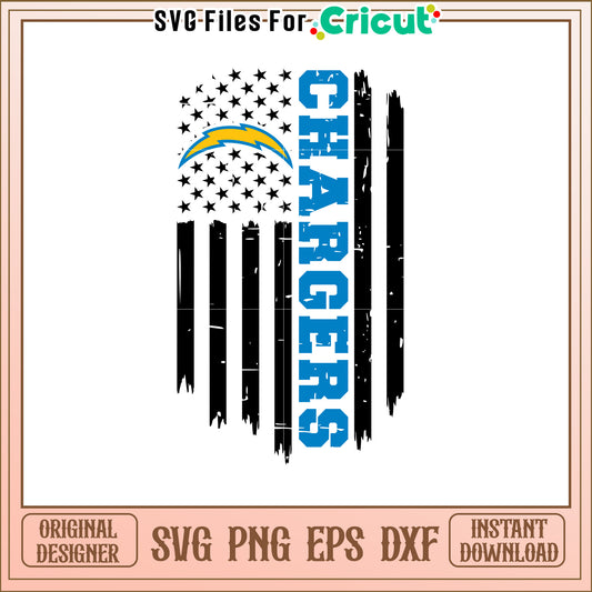 Electric Chargers SVG Design for Sports Fans