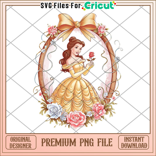 Elegant Belle PNG Design for Crafts, perfect for DIY projects