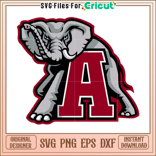 Elephant Mascot Design for Cricut Projects, Perfect for Team Spirit Fashion