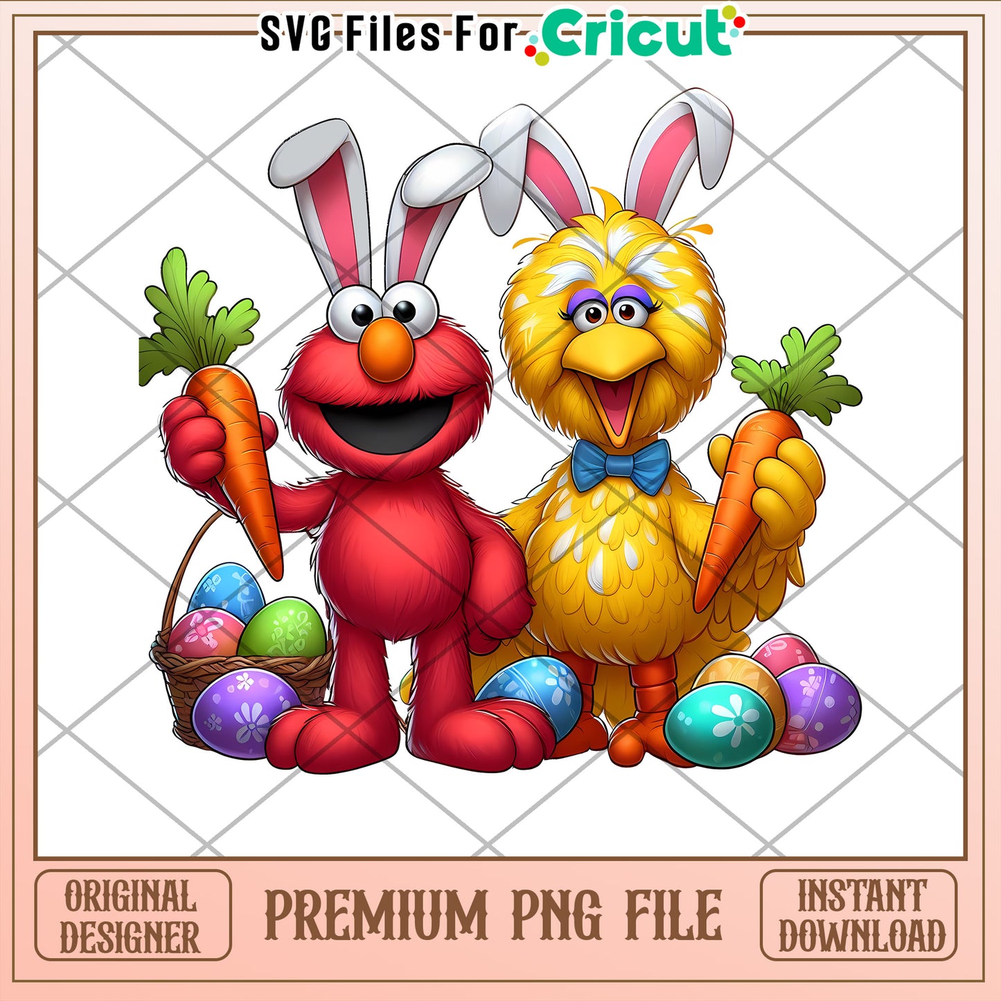 Elmo Big Bird Easter PNG