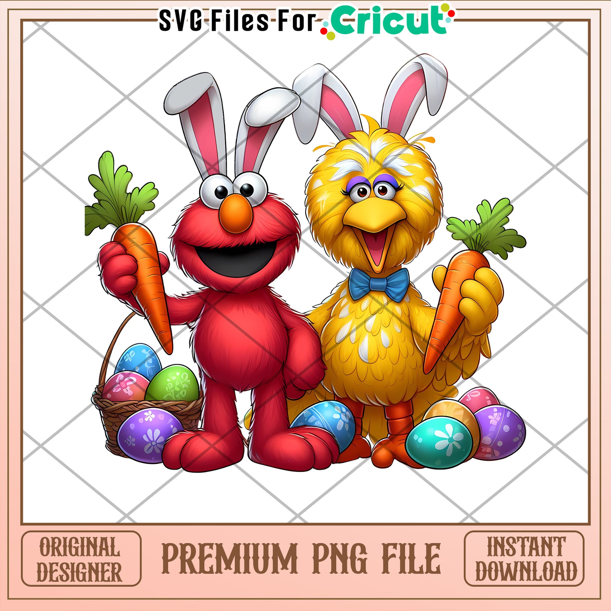 Elmo Big Bird Easter PNG
