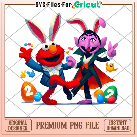 Elmo Count Count Easter Bunny PNG